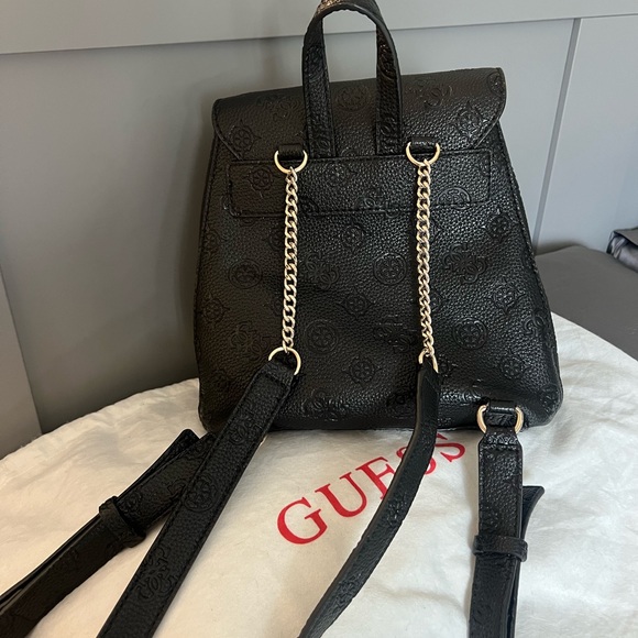 GUESS Embossed Black Backpack - Picture 2 of 9